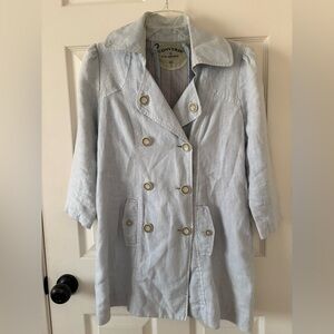 Converse Women's light wash denim Trench Coat Size S